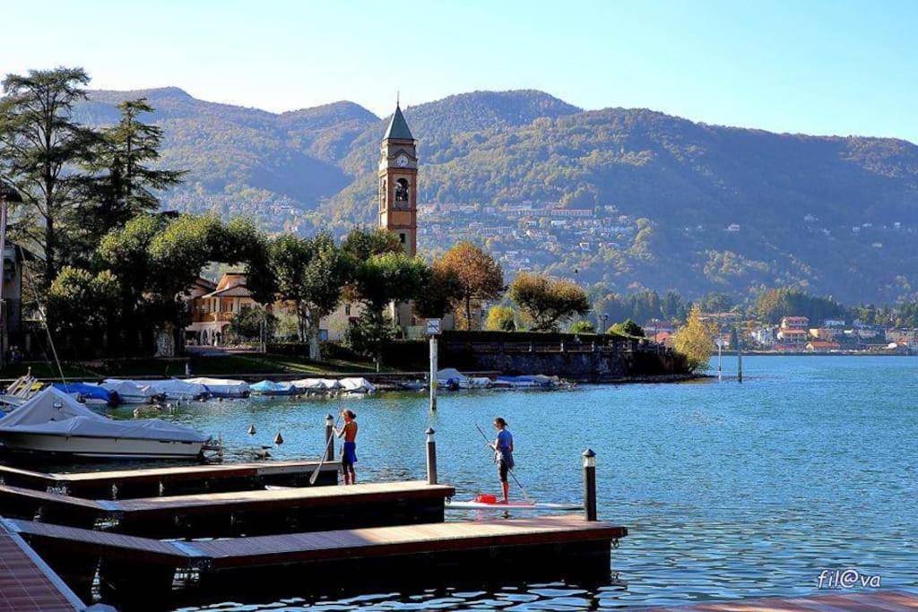 Tresa Bay House - Lugano Lake Lavena Ponte Tresa Exteriör bild